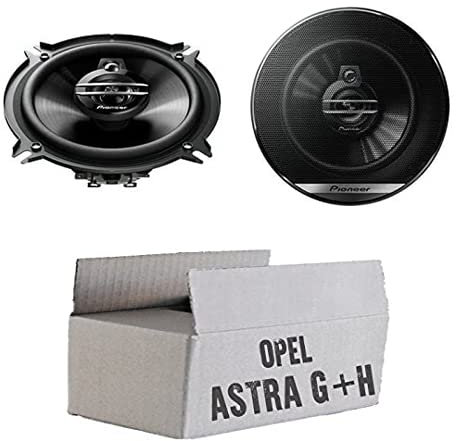 Lautsprecher Einbauset passend mit Pioneer TS-G1330F - 13cm 3-Wege 130mm Triaxe 250W Auto Einbausatz für Opel Astra G + H Tür hinten