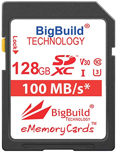 BigBuild Technology 128GB UHS-I U3 100MB/s Speicherkarte für Ricoh GR II, Ricoh GR III Kamera, Klasse 10 SDXC