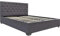 Habitat et Jardin - Lit Double Tino en Simili Gris avec Coffre Rangements 180 x 200 cm | Cadre de Lit 2 Places Design | Sommier à Lattes et Tête de Lit Inclus