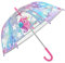 PERLETTI Parapluie Licorne Réfléchissant Fille 3/6 Ans - Unicorn Parapluie Transparent Enfant Rose Fuchsia Bleu et Étoiles Scintillantes - Parapluie Cloche Fillette - Diamètre 64 cm (Réfléchissant)