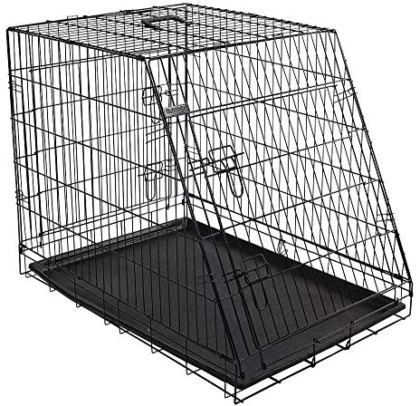 Defacto - Jaula para perros, 2 puertas, plegable, caja para perros, jaula de transporte, jaula de alambre, gatos, conejos, roedores, conejos, aves de corral, tamaño XXL 107 x 75 x 67 DF-008 m.