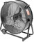 STIER Trommelventilator Bodenventilator, fahrbar, 330W, Ø600mm, Windmaschine, Industrieventilator, Hallenlüfter, Standventilator, Hallenkühlung, schwarz, Neigungswinkel einstellbar