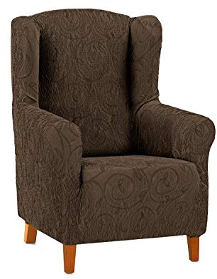 Martina Home Bezug für Relax-Sessel, Polyester Elastan Baumwolle, Kaffeebraun, Ohrensessel