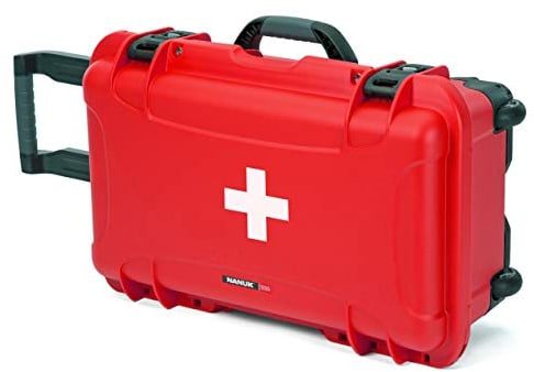 Nanuk 935 Erste-Hilfe-Überlebensausrüstung, wasserdicht, staub- und stoßfest, Erste-Hilfe-Koffer, Rot