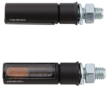 HIGHSIDER Conero Motorrad 3in1 LED Rücklicht/Blinker, Black Edition, E-geprüft (2er-Pack)
