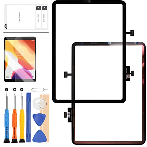 LADYSON Écran de rechange pour iPad Air 4 - Écran tactile - Kit de pièces en verre trempé - Pour iPad Air 4ème génération 2020 11 A2316 A2324 A2072 A2325 - Avec verre trempé + outils gratuits