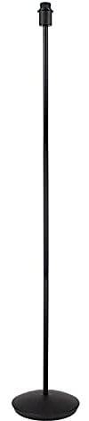 Happy Homewares Contemporary and Sleek Matt Black Metal Floor Lamp with Curved Base and Foot Switch Button | 1 x E27 60w Maximum | 145cm High