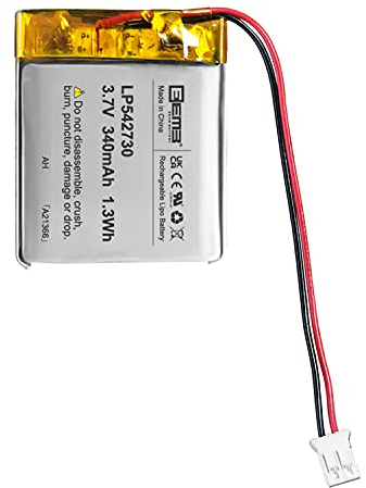 EEMB Lithium Polymer Akku 3,7 V 340mAh 542730 Wiederaufladbarer Lipo-Akku mit JST-Anschluss für VXI Blue Parrott – bestätigen Sie die Polarität des Geräts und des Anschlusses vor dem Kauf