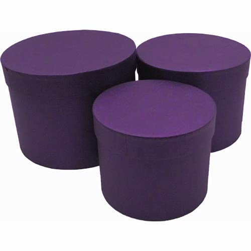Set mit 3 runden Schachteln für Hüte – Aufbewahrung von Floristen, Heim-Geschenk, Dekoration