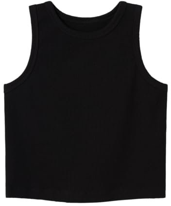 NAME IT Mädchen Nkfnakal Sl Crop Noos Tanktop, Schwarz, 146-152 EU