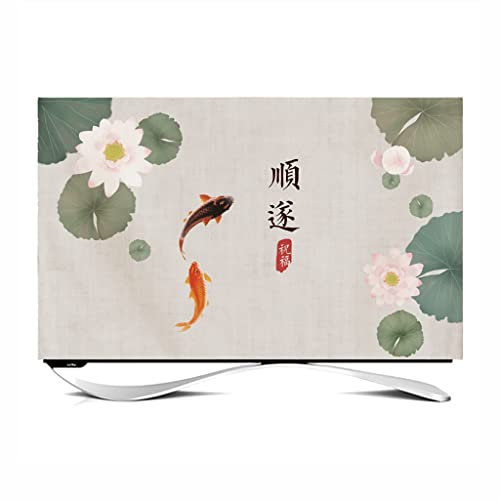 Cubierta de TV interior de 28 ''-65'', lino de rayón, impermeable, a prueba de polvo y transpirable, para televisión de pantalla plana, televisores inteligentes, 3 estilos ( Color : C , Size : 28 )