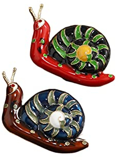 ARFUKA 2 Stück Anstecknadel Schnecke Broschen Brosche Pins Anstecknadel Geschenk für Männer und Frauen Kleidung Taschen Jacken
