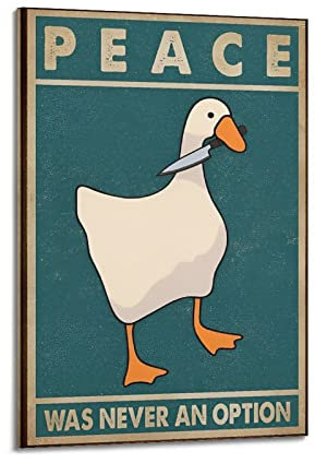 KYNA Vintage-Poster Peace Was Never A Option, dekoratives Gemälde, Leinwand, Wandposter und Kunstbild, modernes Familien-Schlafzimmer, Dekoration, Poster, 40 x 60 cm