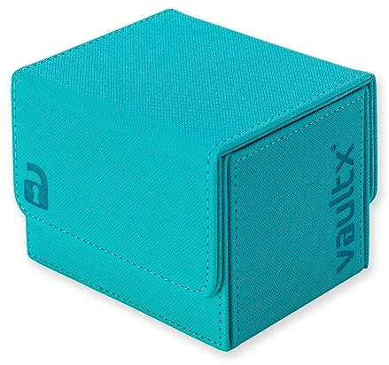 Vault X Sideloading Deck Box 100+ Sleeved Cards Exo-Tec (Teal) | Holds 100+ sleeved TCG cards. Padded side-loading deck box, secure magnetic lid, water-resistant Exo-Tec.