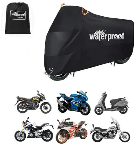 Cubierta para Motocicleta, Funda para Moto Grande, Lona para Motocicleta, con Una Variedad De Funciones como Lluvia, Nieve, Escarcha, Sol, Polvo y Hojas, 200x70x110 Cm / 78.7x27.5x43.3 Pulgadas