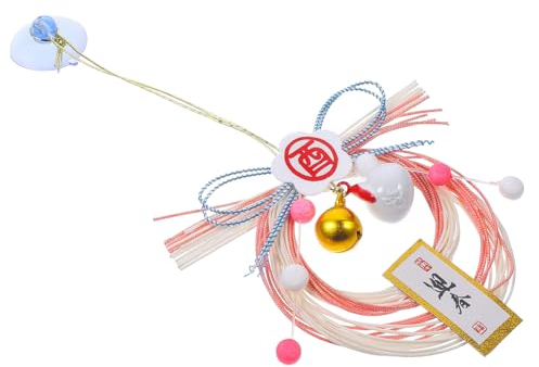 LIFKICH Décoration Pendentif en Paille Couronne De Paille Japonaise Pendaison De Porte Japonaise Couronne Tissée Japonaise Pendentif Suspendu Chat Liste De Porte S18 Sac à Câble