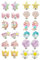 Lot de 12 Paires de Boucles d'Oreilles à Clips pour Enfants - Motifs Mignons de Dessin Animé, Fleurs et Princesse - Idéal pour Cadeaux d'Anniversaire