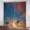 LUDSOL Sonnenuntergangshimmel 3D Muster Vorhänge Braune Wolken Verdunkelung mit Ösen Vorhänge Lärmschutz Thermogardine 138×117cm(H×B) 2 Stücke für Schlafzimmer Kinderzimmer Wohnzimmer Fenster
