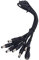 ibasenice 6 Gitarren-Effektpedal-Netzteil-Splitter Gitarren-Effektpedal-Adapter -fach Stromkabel Verteiler Gitarrenverstärkerkabel Gitarrenpedal Cajon kabelschellen Daisy-Chain-Kabel Zubehör