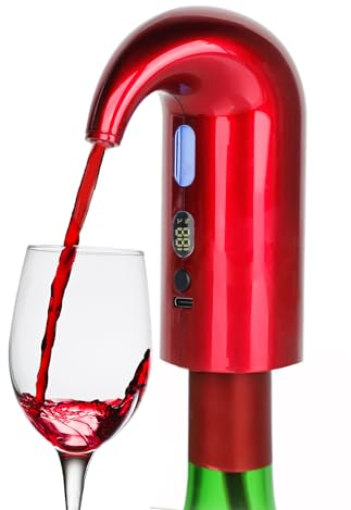 Aeratore Elettrico per Vino Versatore, Decanter per Vino Portatile One-Touch e Pompa per Dispenser di Vino per Vino Rosso e Bianco Dispenser Automatico di Vino Tipo C Ricaricabile