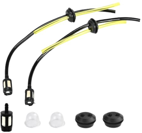 7 Piezas Línea de Combustible de Desbrozadora, Línea de Combustible Tanque Desbrozadora Filtro de Gasolina, Accesorios de Manguera de Combustible de Repuesto, para Cortacésped Podadora de Setos