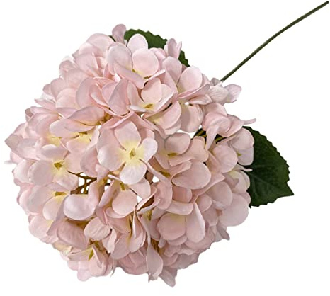 Künstliche Hortensie Blumen,1 Stück Große Hortensien Blumen,Kunstblumen Wie Echt Kunstzweige Blumengesteck für Bürotischen, Hotels, Rezeptionen, Wartezimmer, Esstische, Cafes (Pink, One Size)