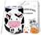 NymphFable 12oz Mug Isotherme Vache Mignonne avec Couvercle et Paille Gobelet en Acier Inoxydable Tasse à Eau en Verre sans Tige