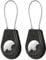 LETREEN Airtag Keyring Holder 2 Pack, Air Tag Holder with Wire Cable, Sturdy Protection Lock Case Airtag Keychain, Black