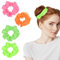 Nogeqi 4 Stück Neon Haargummi Scrunchies Seide Neonfarbige Haargummis Satin Mädchen Einfarbiges Elastisches Dickes Haargummi Neon für Damen Frauen - 4 Farben