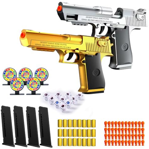 2PCS Foam Blaster Toy Guns, Blasters, with Shell Ejection and Auto Rebound, Gun Toy for Teen Boys, Suitable for 6 7 8 9 10 11 12 Years Old boys And Girls Toys