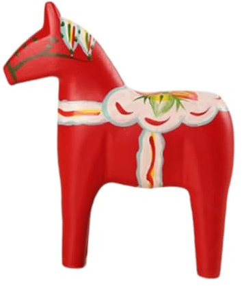 perfk Dalapferd Figur, Schwedisches Dalapferd, Nordische Neuheitsgeschenke, Dalapferd Ornament, Dalecarlian Pferd Ornament, Rot, Klein