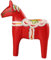 perfk Dalapferd Figur, Schwedisches Dalapferd, Nordische Neuheitsgeschenke, Dalapferd Ornament, Dalecarlian Pferd Ornament, Rot, Klein