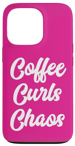 Hülle für iPhone 13 Pro Coffee Curls Chaos Lustiges Drama mit lockigem Haar und großem Lockenschopf