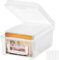 VITEVER Fotoaufbewahrungsbox mit Griff, 14x19cm Fotobox, Foto-Organizer, 10 innere Fotohalter, Fotoboxen, Foto-Organizer aus Kunststoff für Saatgut, Karten, Handwerk, Aufkleber