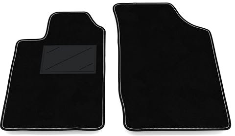 Auto-Fußmatten Kit nur vorne 2 Stück kompatibel mit Renault Clio 2-Clio Geschichte 1998-2012 | Set 2 Teppiche vorne nach Maß in Teppich