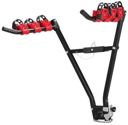 perfeclan Bike Carrier Car Rear Bicycle Rack Heavy Duty Space Saving Secure Tow Ball Bicycle Hanger Hitch Mounted Holder