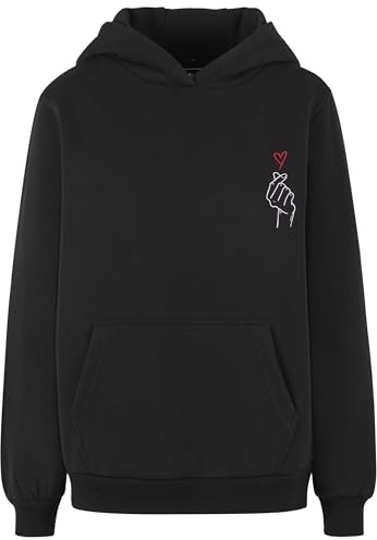 Miss Tee K Heart EMB Fluffy Hoody