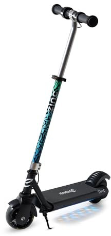 Zinc Formula E Scout Kids Electric Scooter - Two Wheel Light Up Deck With Kick Stand & Wireless Speaker, Electronic Brake & Rear Brake, Up to 10mph & 5 Mile Range - Electric Scooter For Kids Aged 6-12