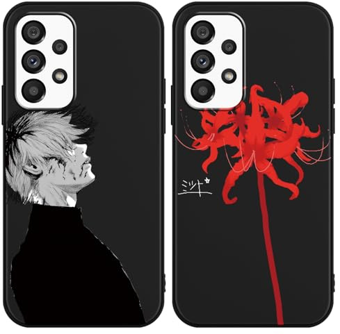 TBNMBGY [2 Stück] Handyhülle für Samsung Galaxy A53 5G 6.5 Hülle, Anime Tokyo Ghoul Manga Premium Silikon TPU Case Fallschutz Kratzfest Stoßfest Schutzhülle für Samsung A53