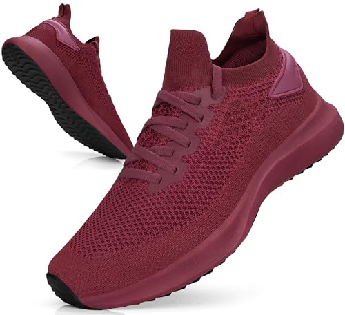 Giniros Scarpe Uomo Mesh Ginnastica Corsa Camminata Casual Fitness Jogging | Slip-on, Morbido, Leggero, Mesh Traspirante, EVA Antiscivolo e Ammortizzante, per Sport, Outdoor, Tennis, Lavoro e Quotidiano