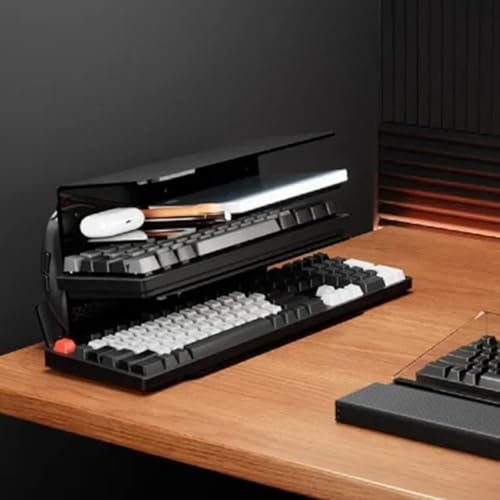 IOO6Z8SY Tastatur Maus Halter 3 Ebenen – Vertikaler Aufbewahrungsständer für PS5/Xbox Controller & Zubehör – Gaming Organizer für Schreibtisch, Sammler & Gaming Zimmer,Schwarz