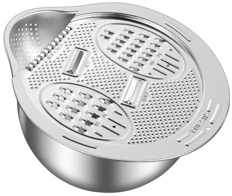 Uxsjakjsd Multifunctional Kitchen Tool Drain Basin with Grater Rice Washing Basin Vegetable Washing Basin Fruit Drain Basin