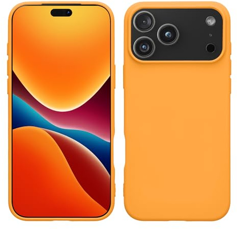kwmobile Hülle kompatibel mit iPhone 17 Pro Max Hülle - Weiche und schlanke TPU Silikon Handyhülle - Stoßabsorbierendes Flexibles Case - Fruity Orange