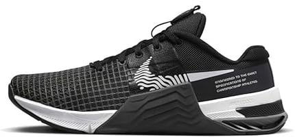 NIKE Metcon 8 Women's Trainers Gym Shoes DO9327 (Black/White/Dark Smoke Grey 001) UK 7 (EU 41)