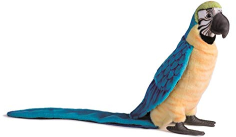 Hansa Plüschtier Ara, Blau, 31 cm H