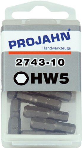 Projahn 1/4 Zoll Kugelkopf Bit Länge 25 mm 7 mm 10-er Pack 2787-10