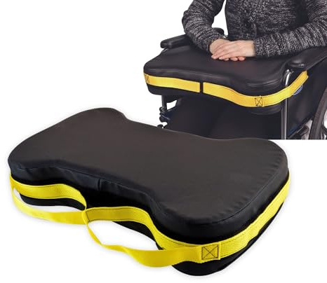 Secure Easy Release Wheelchair Lap Cushion - Comfort Support Lap Buddy Geri Tray for Seniors - Patient Safety Positioning Prevent Sliding or Falling Forward - Elderly Fall Prevention