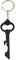 Komonee Key to the Door Black Keyring Bottle Opener Key Chain Metal Key Ring Novelty Keychain