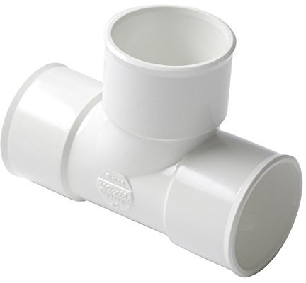 NICOLL - Té pied de biche PVC blanc femelle femelle Ø 40mm - UTH188BL