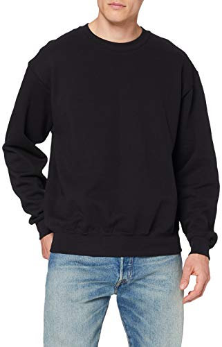 Fruit of the Loom Men's 62-202-0 Pullover Sweater, Black, XXL